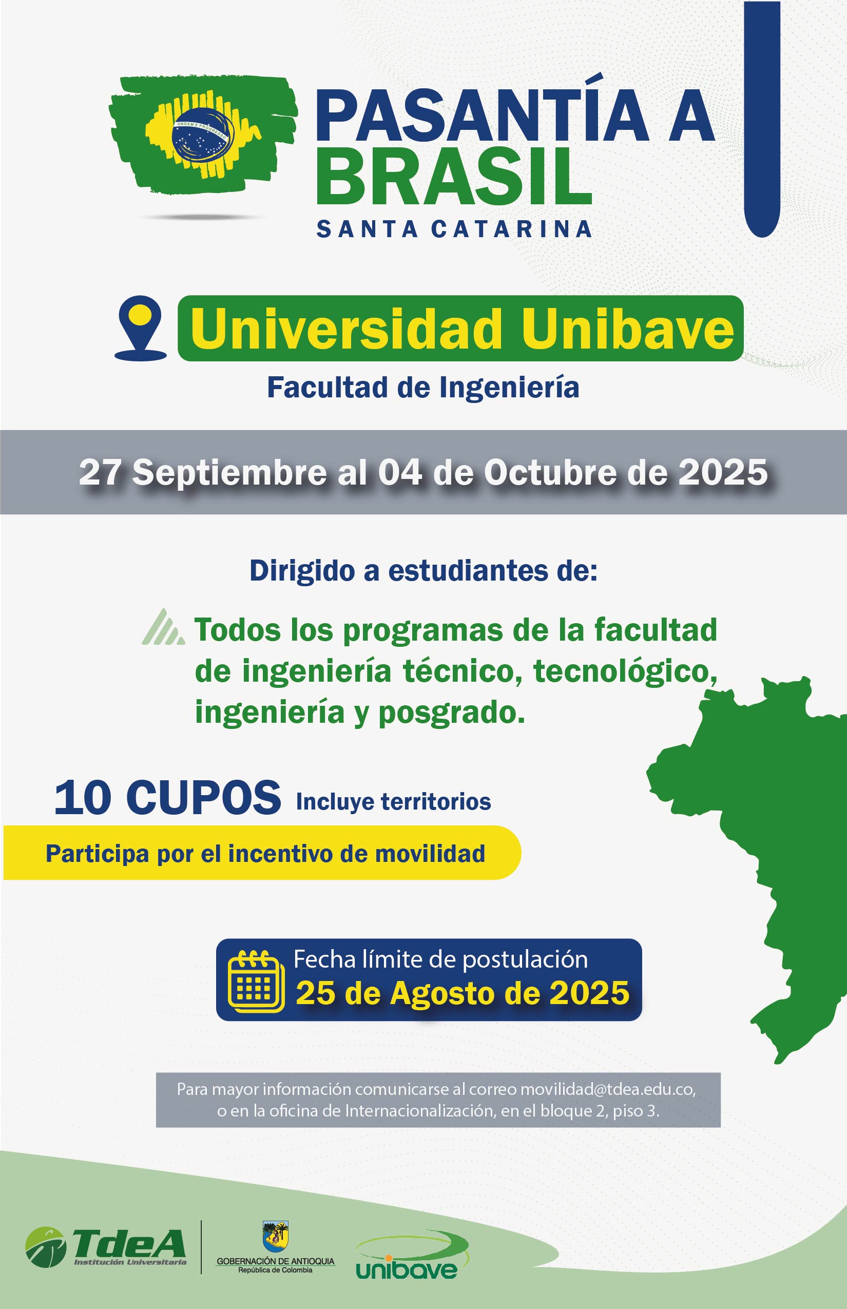 Pasantía a Brasil - Unibave Facultad de Ingeniería