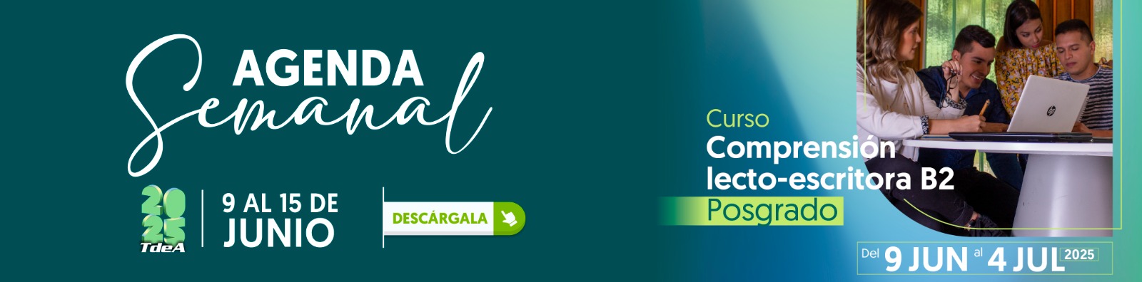 AGENDA SEMANAL DEL 9 AL 15 DE JUNIO