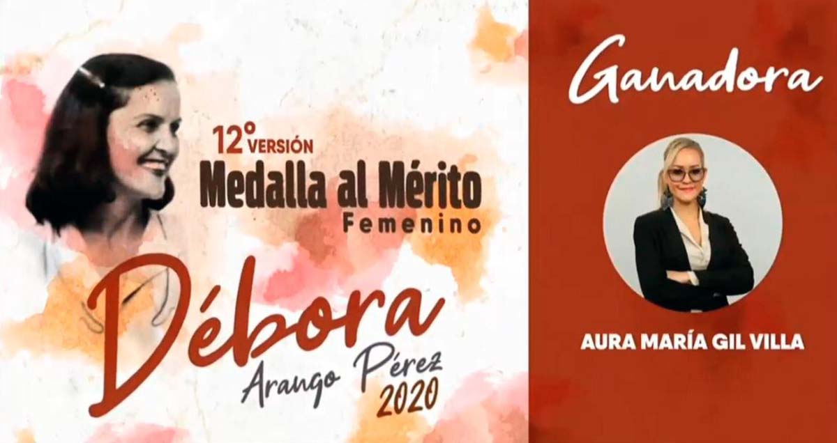 Aura María Gil Villa, docente del TdeA obtiene medalla al mérito femenino Débora Arango Pérez 2020
