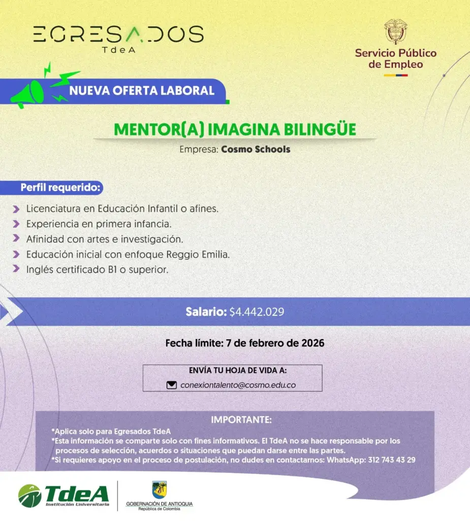 Oferta de empleo: Mentor(a) Imagina Bilingüe