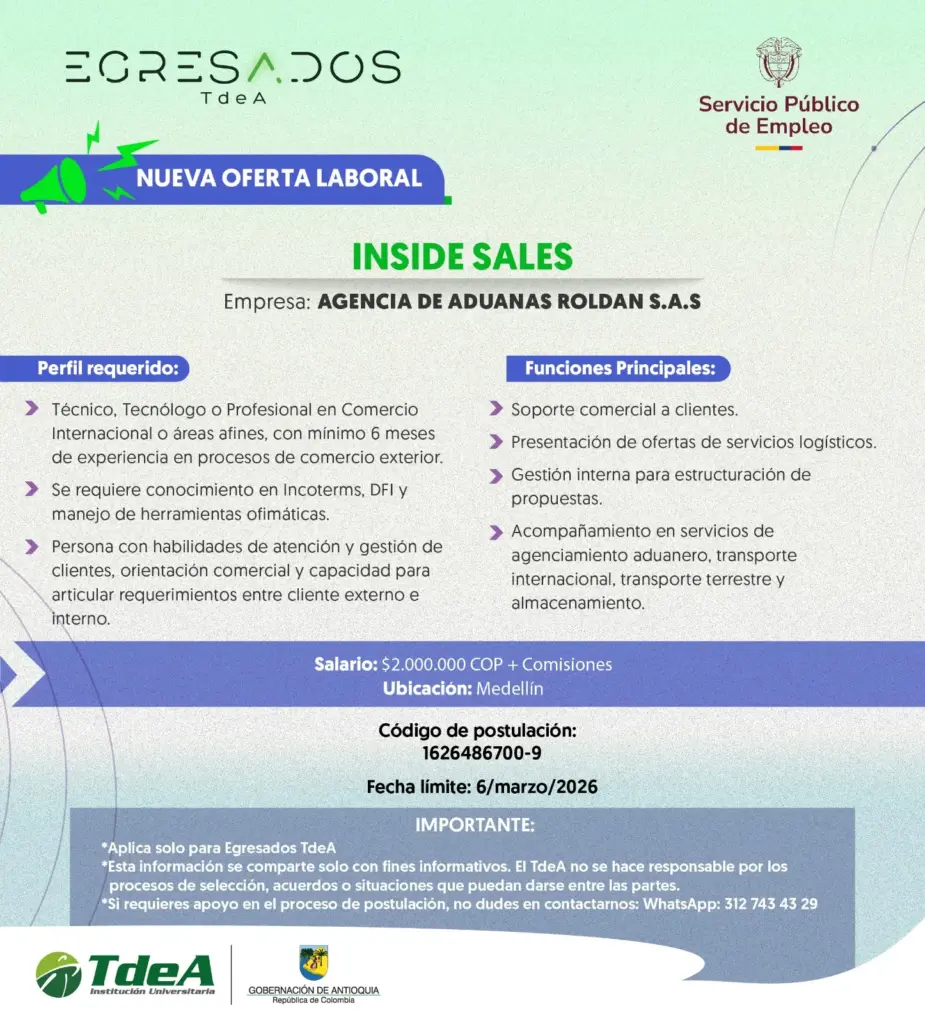 Oferta de empleo: Inside Sales