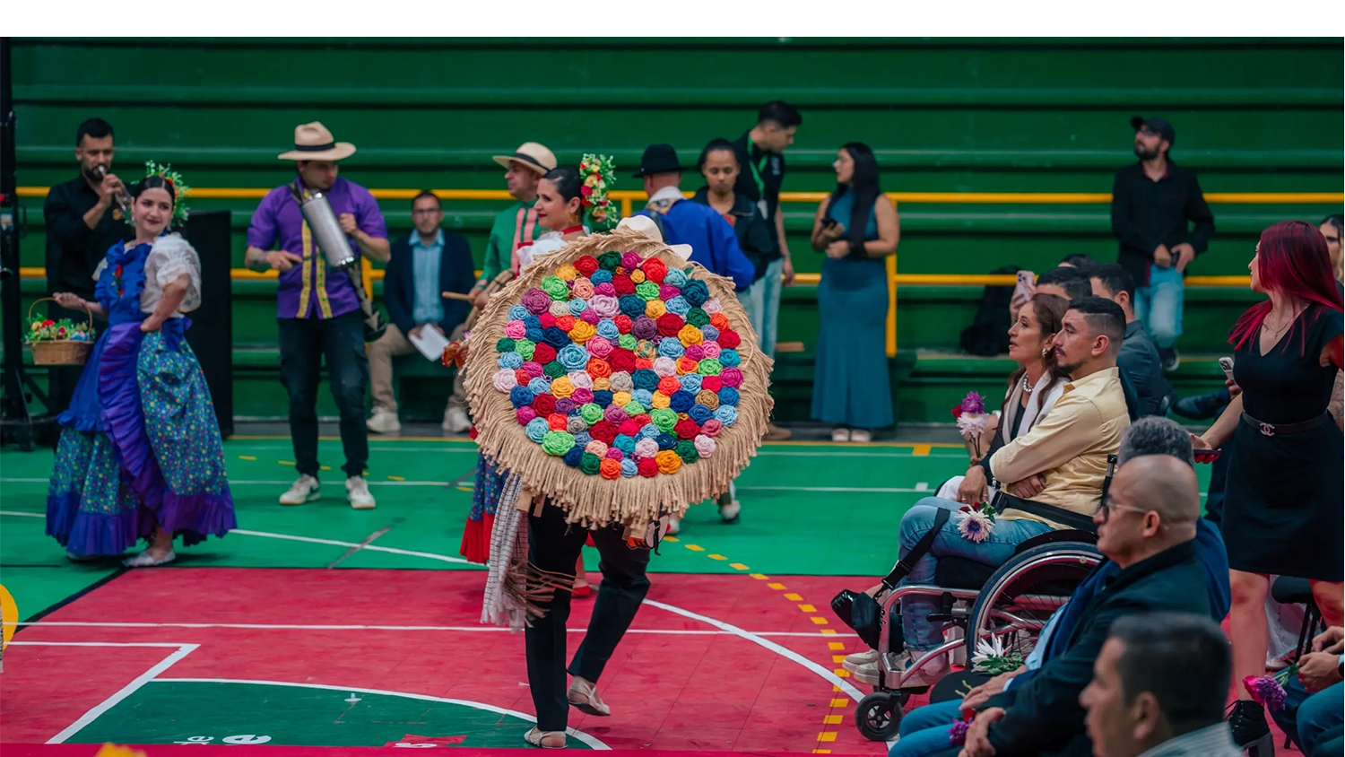 Durante la ceremonia de los Premios a la Excelencia de Guarne, los silleteros hicieron presencia.