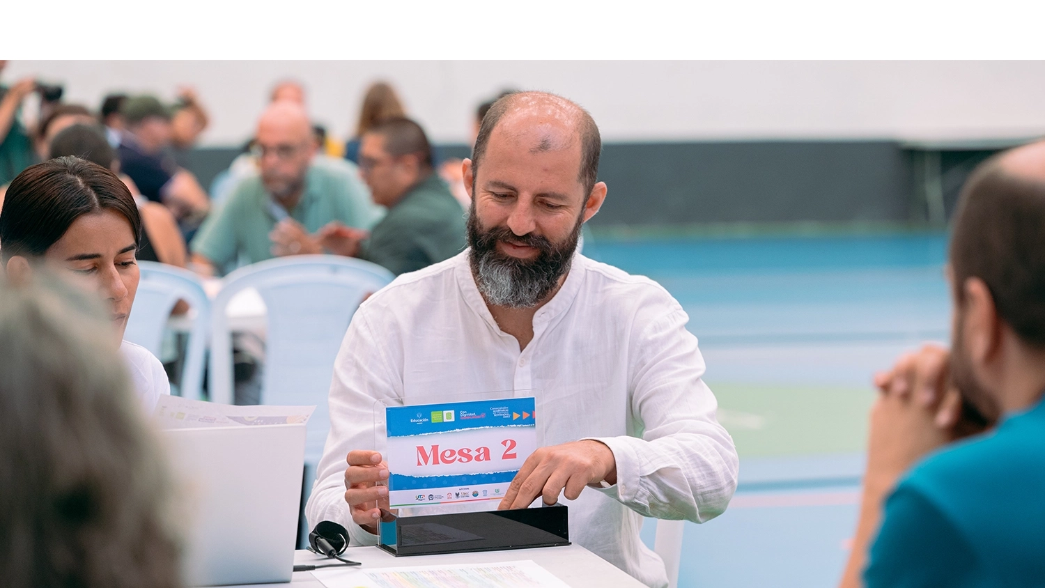 Asistente al encuentro organizado por el Ministerio de Educación Nacional.