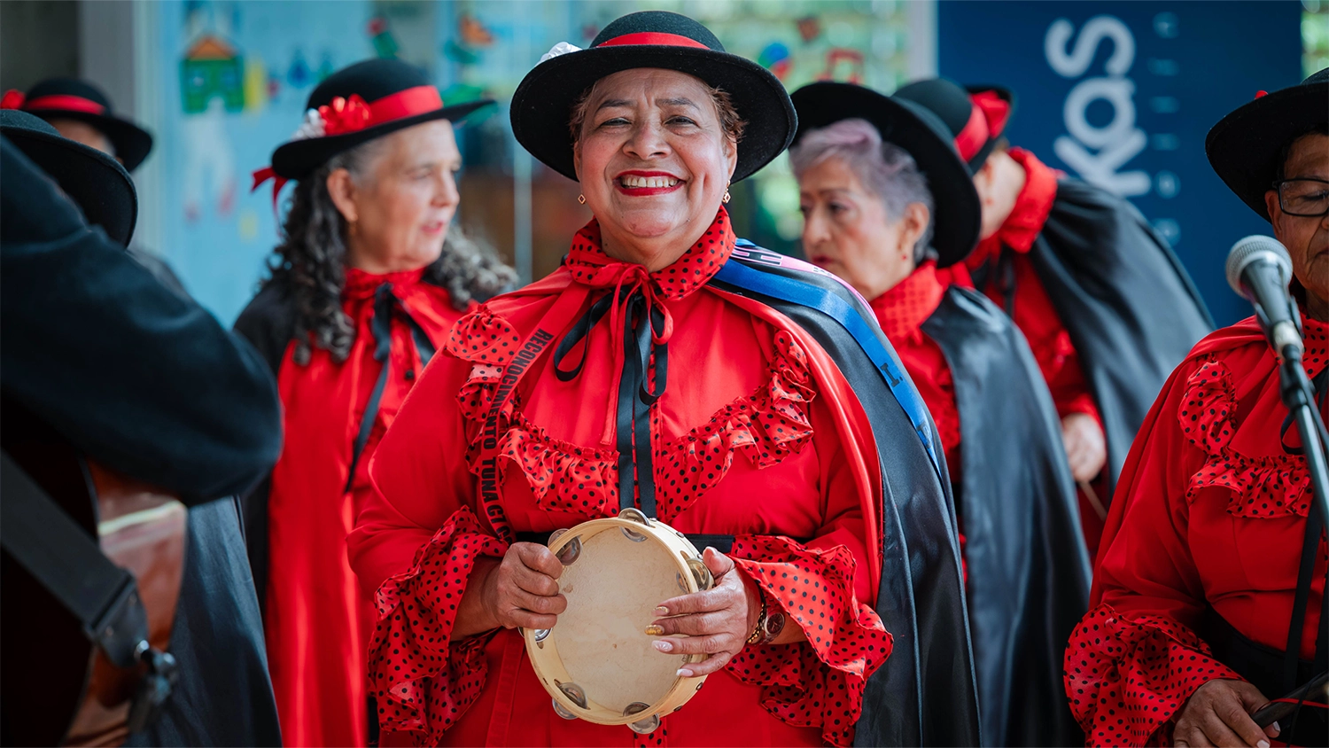 Integrante de uno de los grupos musicales que acompañó esta jornada de Soy Vecino.